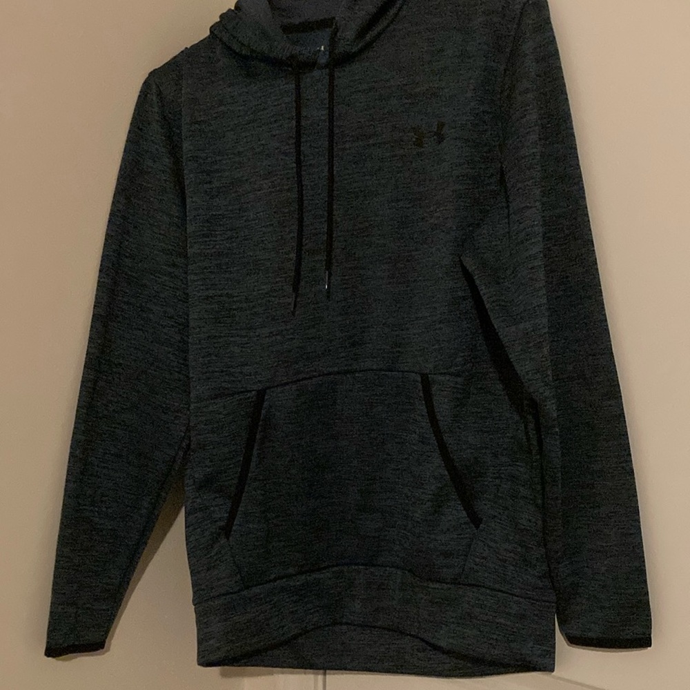 Under Armour ColdGear Loose Blue Black Pullover Hoodie Men's Size